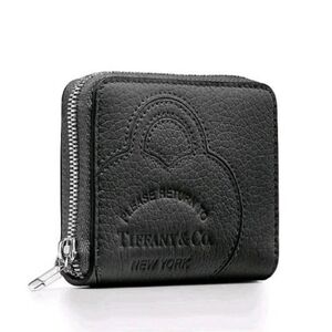 Tiffany & Co. Return To Tiffany Small Zip Black Leather Wallet BRAND NEW NWT
